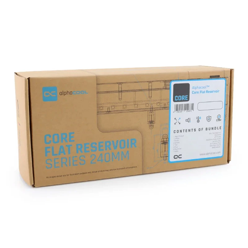 Alphacool Core Flat Reservoir 240, koos VPP-pumbaga - parem