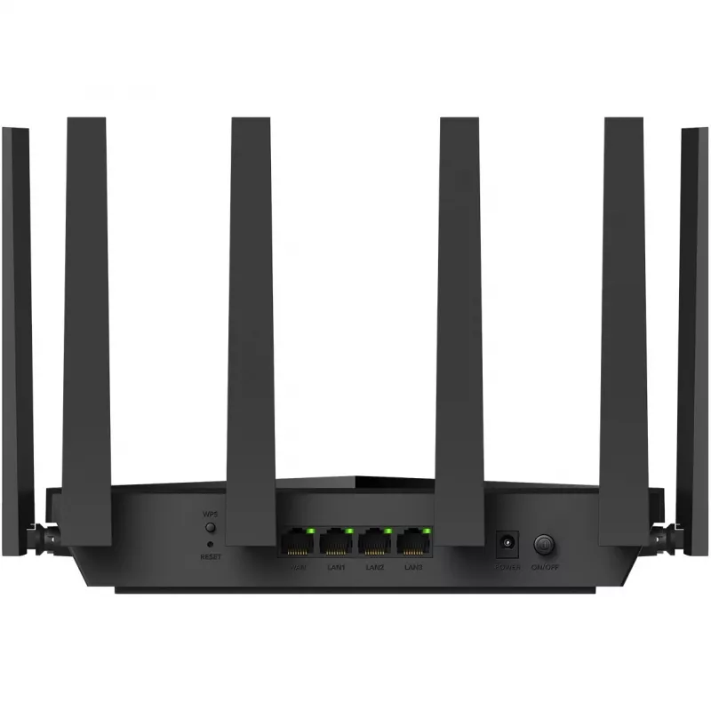 Lauapealne ruuter Cudy WR11000 — kolmeribaline 2,4/5/6 GHz, Wi‑Fi 7, 4× 2,5 Gigabit LAN, 5765 Mbps 6 GHz sagedusalas, 512 MB muutmälu