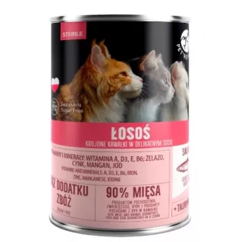 Märg kassitoit PetRepublic KOT STERILE lõhekaste 400 g — steriliseeritud täiskasvanud kassidele