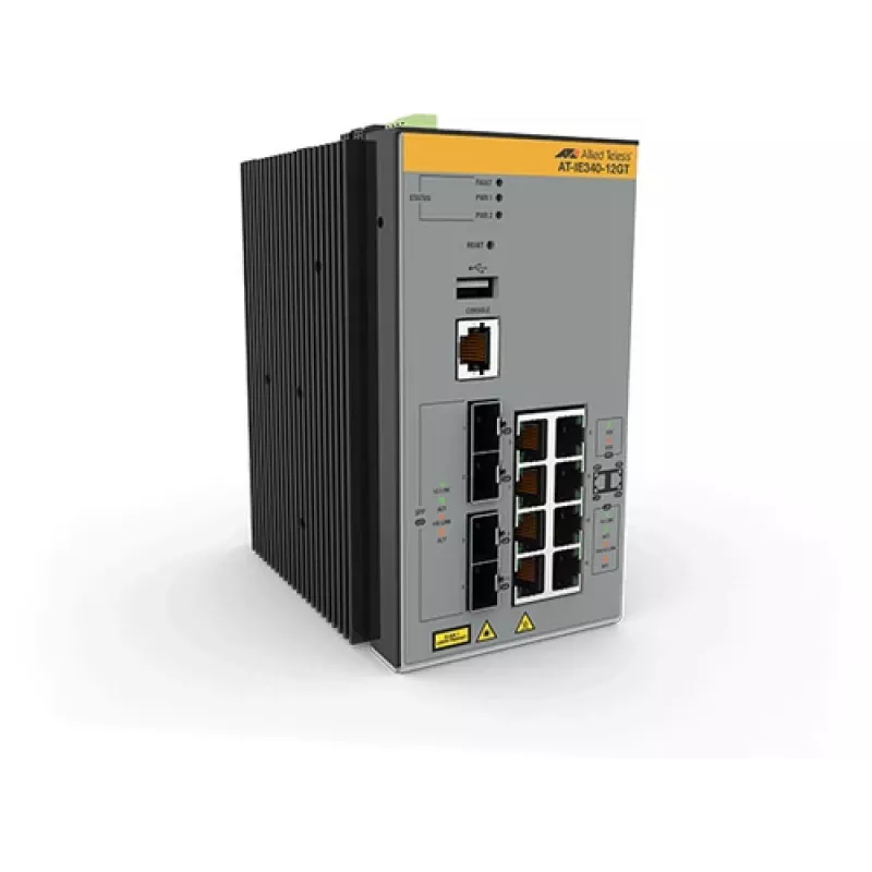 Allied Telesis AT-IE340-12GT-80 Hallatav L3 Gigabit Ethernet (10/100/1000) Hall