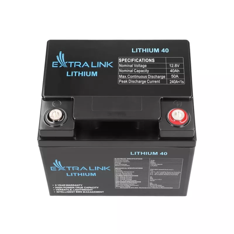 Extralink akumulaator LiFePO4 40AH 12.8V BMS-akuga 40000 mAh