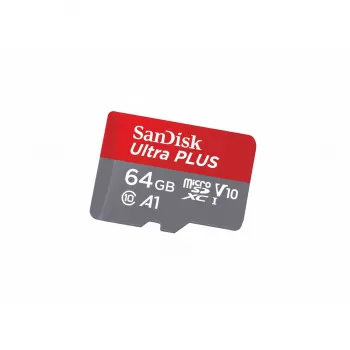 SanDisk 64 GB Ultra PLUS microSD 150 MB/s+SD Adapt - 150 MB/s