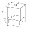Öökapikomplekt Cama Meble HOLE — 2 tk, 44×40,5×53,5 cm, valge matt, MDF/puitlaastplaat, 16 mm raam