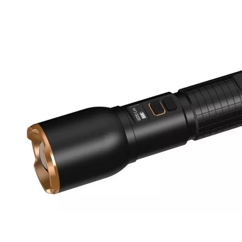 Taskulamp Duracell DF6000R kinkekarbis — kaasaskantav laetav taskulamp, must