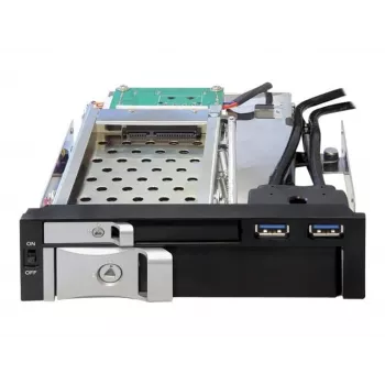 DeLOCK 5,25 mobiilne raam 1 x 2,5 + 1 x 3,5 SATA HDD + 2 x USB3.0 pordi jaoks - mobiilne mäluraam - 6,4 cm, 8,9 cm (2.5, 8,90cm (3.5)) (47209)