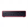 Audio liides Focusrite Scarlett 2i2 4. põlvkond — 2-sisend/2-väljund USB-C, 24-bit/192 kHz, 69 dB eelvõimendid, lauaarvuti, must/punane