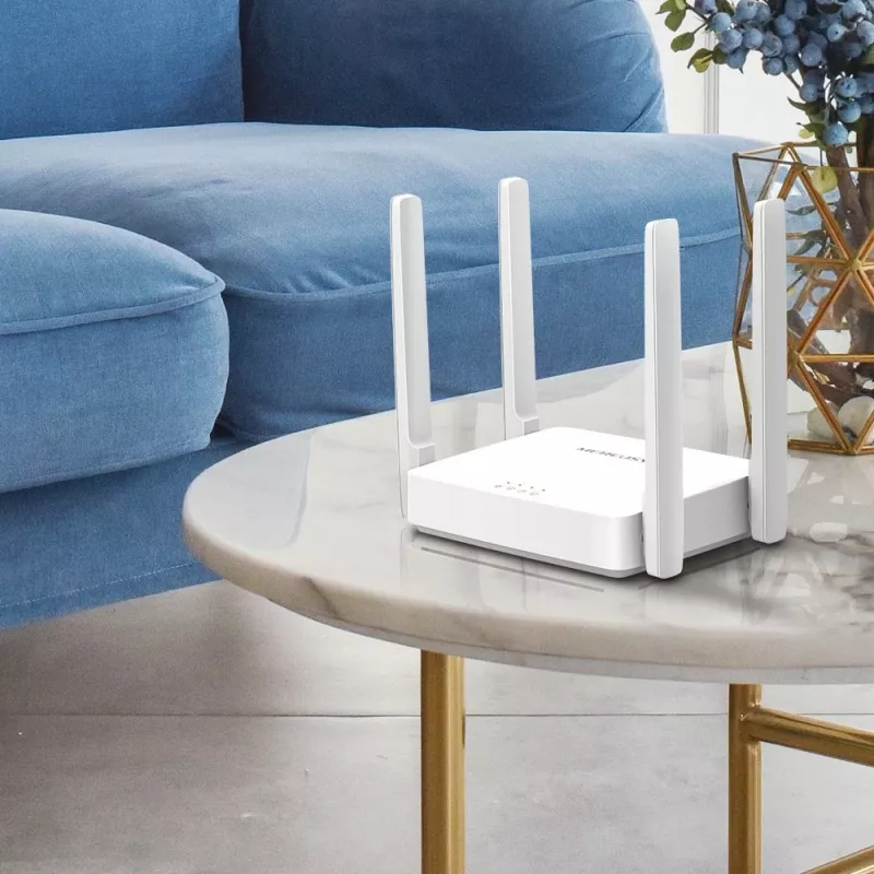 Lauamarsruuter MERCUSYS AC10 kaheribaline 2,4/5 GHz Wi‑Fi 5, 4 välist antenni, 1x Fast Ethernet (WAN/LAN)