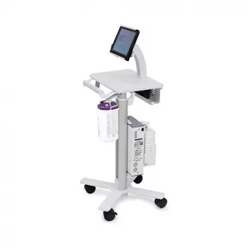 Ergotron tahvelarvuti käru, SV10 - käru tahvelarvutile / klaviatuurile - meditsiiniline - metall - valge, alumiinium - ekraani suurus: kuni 30,5 cm (kuni 12 tolli)