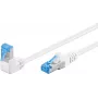 Goobay CAT 6A paigalduskaabel 1x 90° nurga all, S/FTP (PiMF), valge, 2 m – riivi sakk üleval, LSZH halogeenivaba, vask (51565)