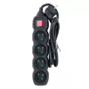 Pikendusjuhe ESPERANZA ELK212K — 1,5 m kaabel, 4 tüüp E vahelduvvoolu pistikupesa, siseruumidesse, must