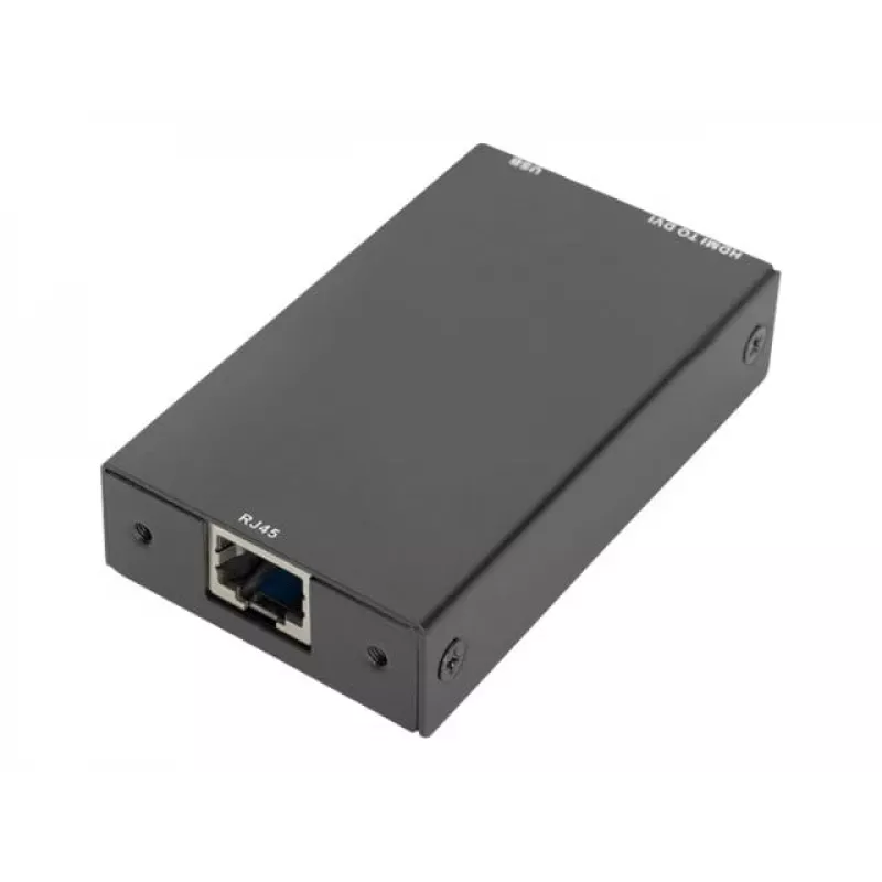 Digitus DVI-dongel modulaarsetele KVM-konsoolidele RJ45-DVI, must, 1080p