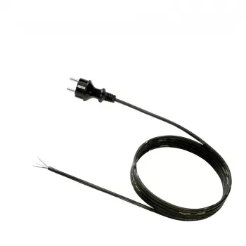 Bachmann - toitekaabel - tüüp F (M) ilma pistikuta - vahelduvvool 250 V - 5,0 m - vormitud - must (322.176)