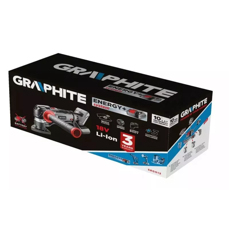Multitööriist GRAPHITE Energy+ 18V 58G013 — juhtmeta ostsilltööriist, 18 V akutoitel