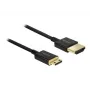 DeLOCK õhuke Premium - Video-/Audio-/Võrgukaabel - HDMI - 36 AWG - HDMI, 19-kontaktiline (M) - Mini-HDMI-le, 19-kontaktiline (M) - 2,0m - Kolmekordne isolatsioon - Must (84778)