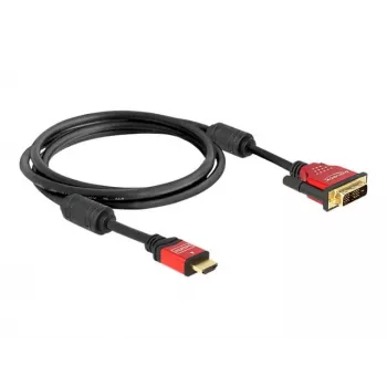 HDMI - DVI-kaabel DeLOCK 84342 1,8 m isane / isane