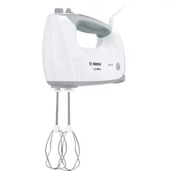 Hand mixer Bosch MFQ36400 — 450 W, 5 speeds, turbo, 1.3 m cord, hall/Valge