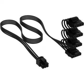 Corsair kaabel PATA Power Individ. Sleeved Must