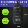 Qoltec kiirlaadija XIAOMI 36V elektrilisele tõukerattale ja jalgrattale | 42V | 2A | 8,0*8,0mm + tihvt | veekindel + toitekaabel
