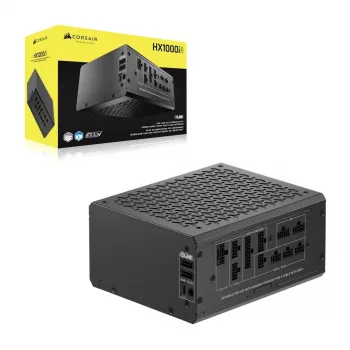 Toiteplokk CORSAIR HX1000i 1000 W, 24-kontaktiline ATX, 80 PLUS Platinum, 140 mm ventilaator, ATX must