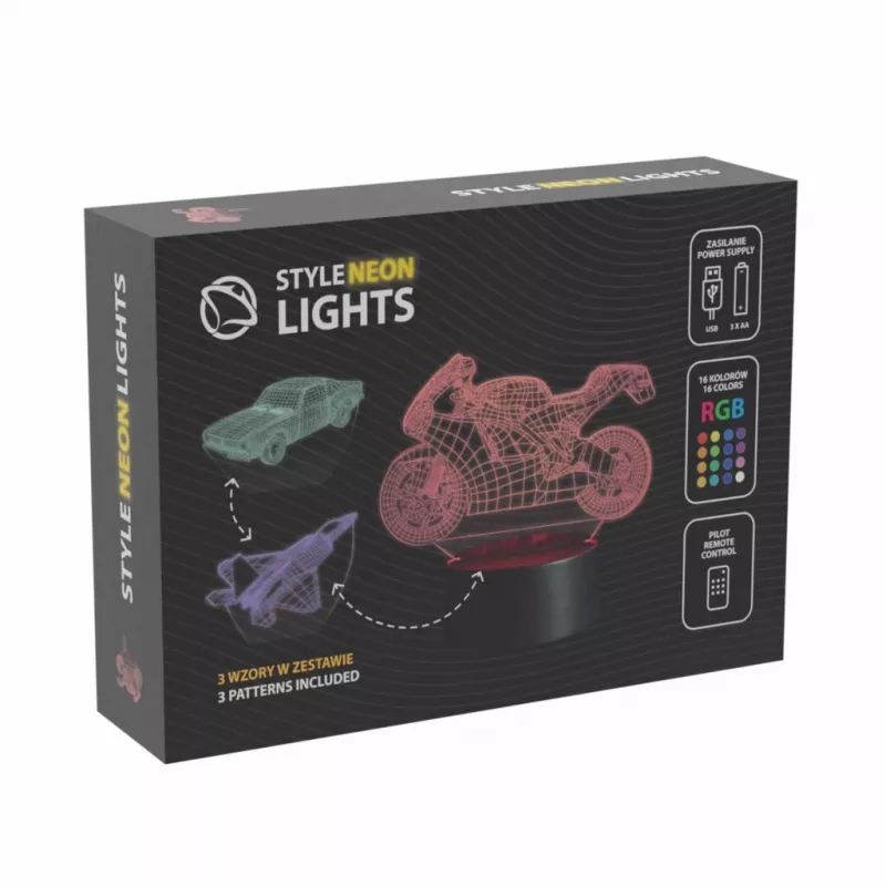 LED-sõiduki dekoratiivlamp MANTA SNL121RGB RGB 3D-valgus autodele ja mootorratastele