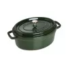 Staub La Cocotte 33 cm ovaalne malmist Hollandi ahi, basiilikuroheline