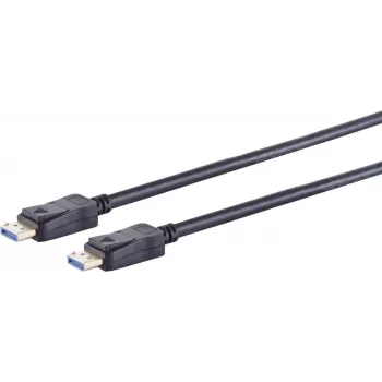 DisplayPort-kaabel ShiverPeaks 10-81015, DisplayPort–DisplayPort, 0,5 m, must, Ø6 mm