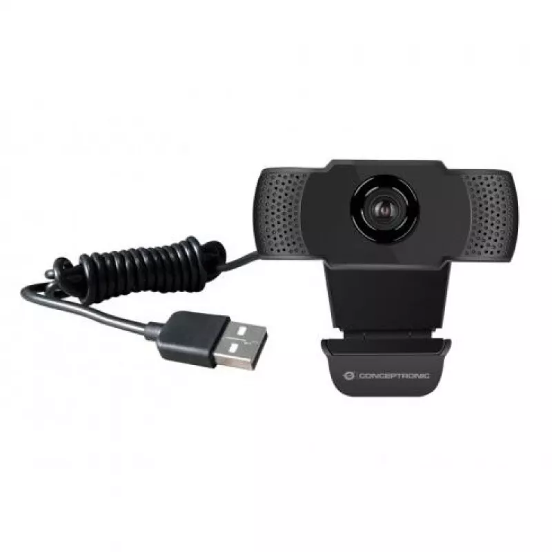 Conceptronic AMDIS 1080P Full HD veebikaamera mikrofoniga, 2 MP, 1920 x 1080 pikslit, Full HD, 30 kaadrit/s, H.264, M-JPEG, YUV, 90°