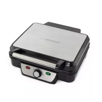 Kontaktgrill ESPERANZA EKG007 — ristkülikukujuline elektrigrill, 2000 W, küpsetuspind 280×235 mm, reguleeritav termostaat, mittenakkuva kattega, jaheda puutega käepide