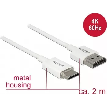 HDMI-kaabel DeLOCK 85144 2m HDMI Type A Type C valge