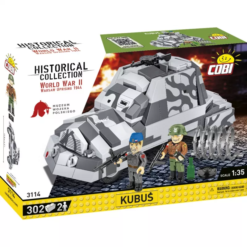 COBI 3114 Historical Collection improviseeritud soomusauto Kubus, Varssavi ülestõus, 302 detaili