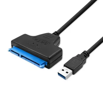 Adapter QOLTEC 51855 — väline M.2 NVMe/NGFF USB 3.0-le adapter, 10 Gb/s, 2,5 tolli/M.2 draividele, must