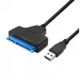 Adapter QOLTEC 51855 — väline M.2 NVMe/NGFF USB 3.0-le adapter, 10 Gb/s, 2,5 tolli/M.2 draividele, must