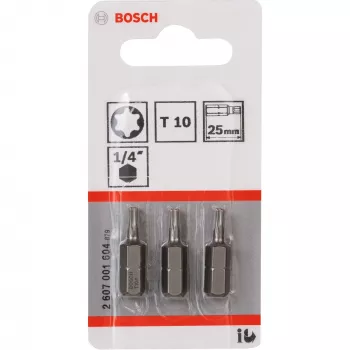 Boschi otsakurbits ekstra kõva, 3 tk, Torx, T10, teras, T10, 25 mm