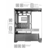TACENS Mars Gaming MCPRISMA Midi Tower PC korpus, must, karastatud klaas, toetab ATX/Micro-ATX/Mini-ITX, 2x3,5-tollised + 2x2,5-tollised sahtlid