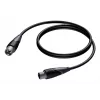 PROCAB CLA901/3 helikaabel 3 m XLR (3-pin) Must, Hall