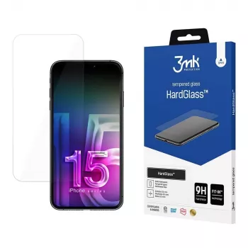 3MK HardGlass Smart klaasist ekraanikaitse Apple iPhone 15 löögi- ja kriimustuskindel