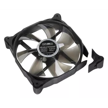 NoiseBlocker Multiframe M12-P 120 mm arvutikorpuse ventilaator, 2000 RPM, 133 m³/h, 4,5 V, must