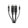 Belkin Secure KVM Combo Cable - Tastatur- / Video- / Maus- / Audio-Kabel - USB, Mini-Stecker, DisplayPort (M) bis Stereo Mini-Klinkenstecker, USB Typ 