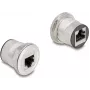 DeLOCK 88190 pistikupesa 2 x RJ-45 must hõbedane