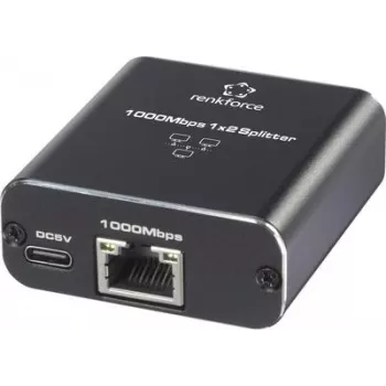 Renkforce RF-GES-200 võrgulüliti RJ45 2 porti USB-toiteplokiga (RF-6739678)