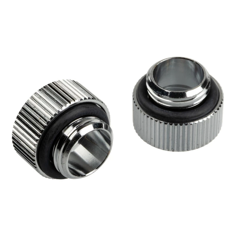 Bitspower Touchaqua adapter sirge G1/4 inch AG G1/4 inch IG-le - 2-pack, hõbedane