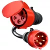Adapter Gemini flex 22 kW CEE punane kolmefaasiline 32A > CEE punane 16A must 30cm