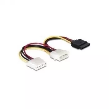 Toitekaabel SATA HDD DeLOCK 60103 2x 4pin isane/emane 0,165 m