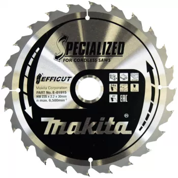 Makita Efficut - ketassaetera - puidule - 235 mm - 24 hammast - Makita DHS900, DHS900Z, DHS900ZU (E-01915)