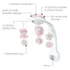 Beebimuusikakarp B-kids 3in1 Infantino 150302050 — puudriroosa, 3-ühes rahustav mänguasi