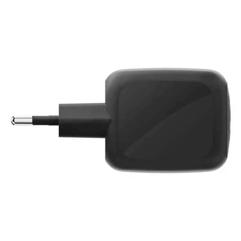 AC indoor fast charger Belkin WCH020kqBK, 2× USB-C, universal compatibility, power protection, Must