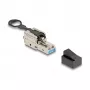 DeLOCK RJ45-pistik välikoostamiseks Cat.6A tööriistavaba hõbedane isane