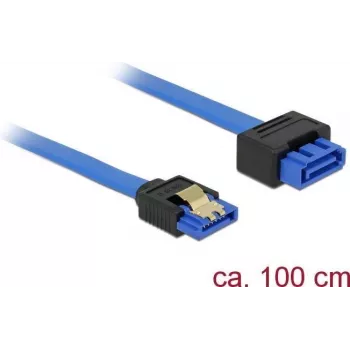 SATA-kaabel DeLOCK 84975 1 m SATA 7-pin Must Sinine