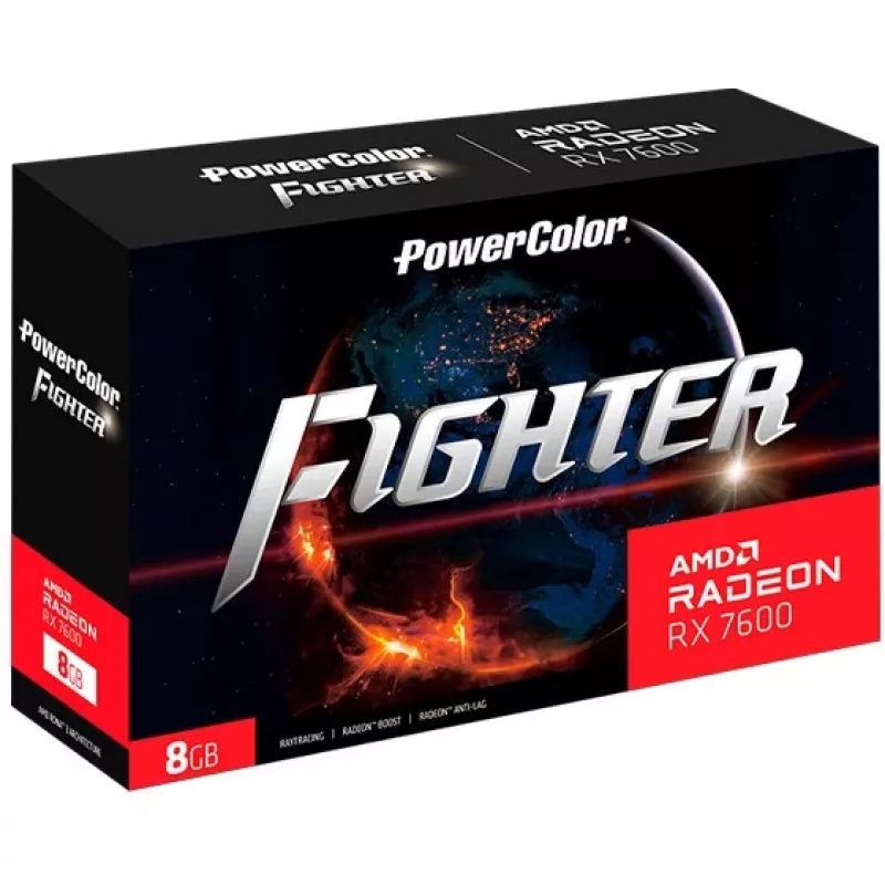 PowerColor Fighter Radeon RX 7600 8GB GDDR6 graafikakaart