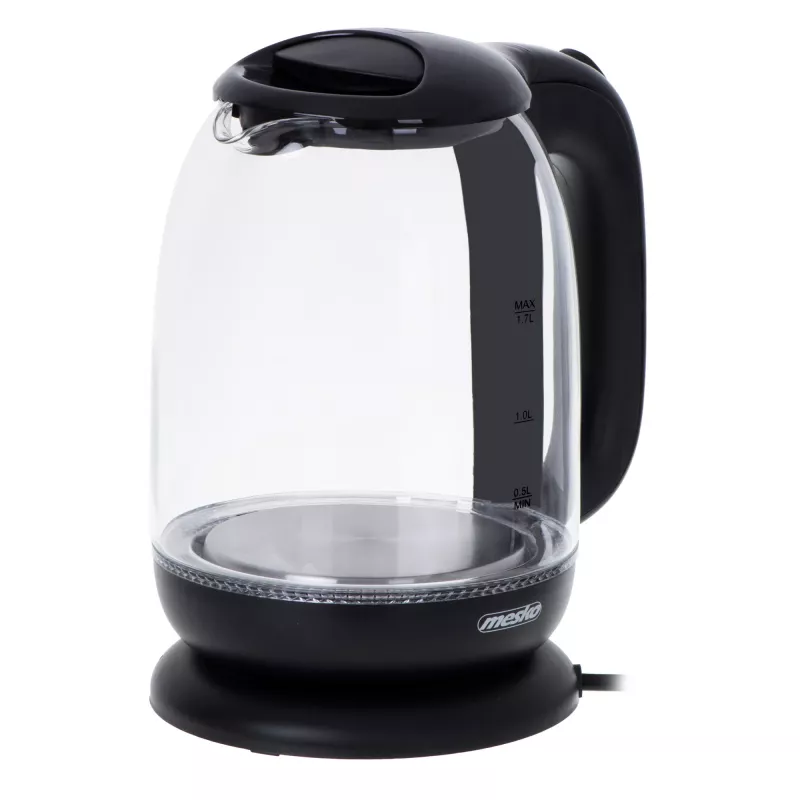 Mesko | Veekeetja | MS 1302b | Elektriline | 2200 W | 1,7 L | Klaas | 360° pöörlev alus | Must